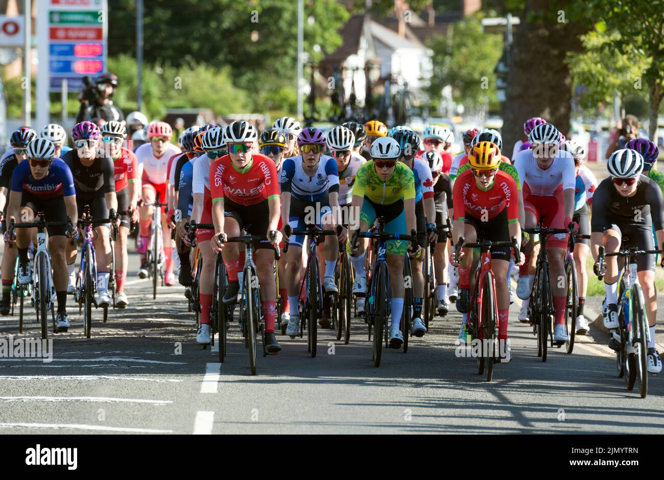Die 2022 Commonwealth Games Frauen`s Radrennen, Warwick, Großbritannien Stockfoto